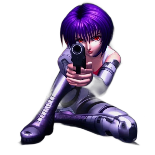 weapon, robot, staff, cyberpunk transparent PNG cut-out