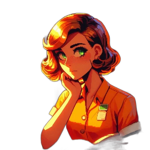 staff, face, crown, hair transparent PNG cut-out