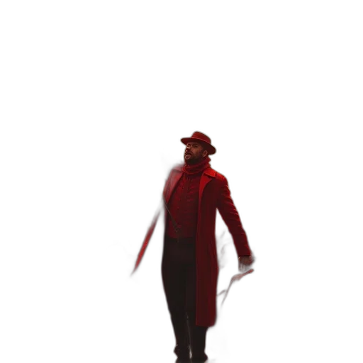 staff, hat, weapon, jacket transparent PNG cut-out