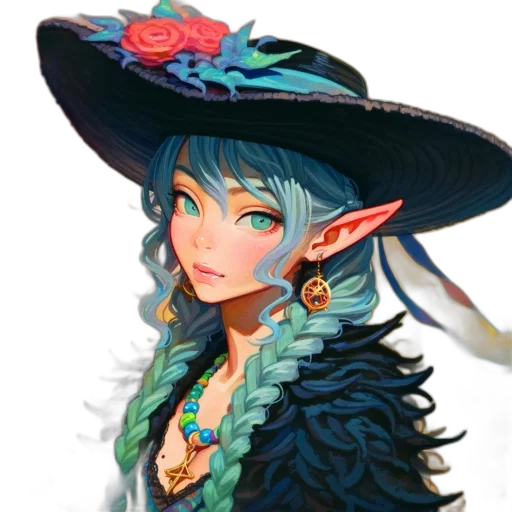 hat, staff, jewelry, dragon transparent PNG cut-out