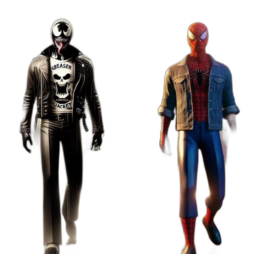 jacket, concept art, comic book art, 3d render transparent PNG cut-out