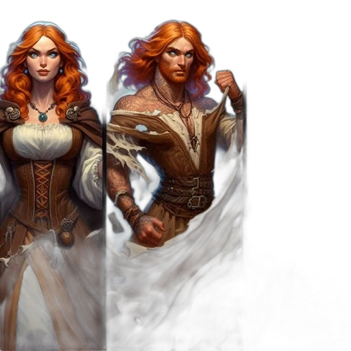 fantasy art, concept art, comic book art, photorealistic transparent PNG cut-out