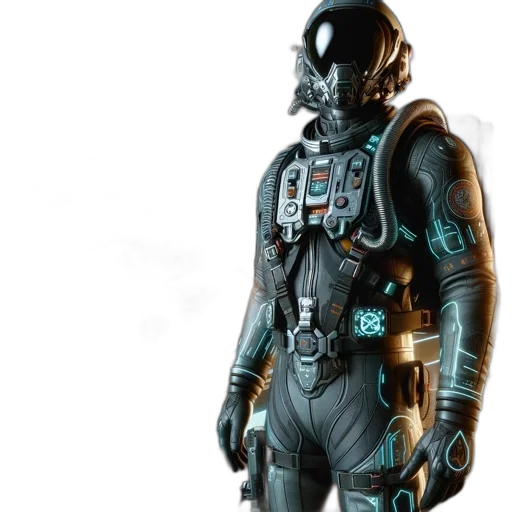 robot, jacket, concept art, cyberpunk transparent PNG cut-out