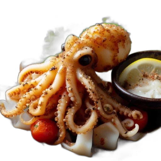food, creature, animal, octopus transparent PNG cut-out