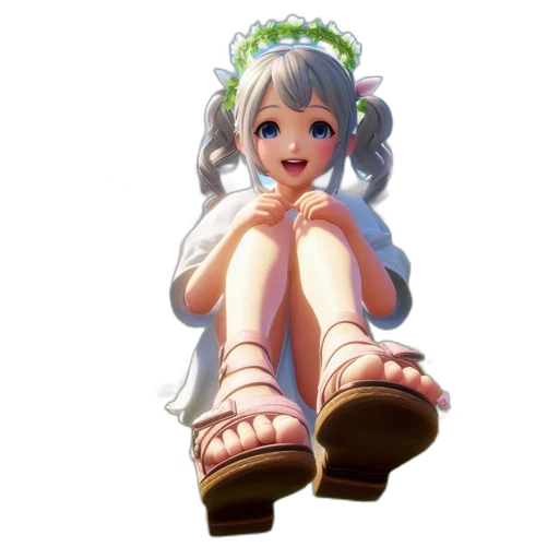 shoes, dress, creature, face transparent PNG cut-out