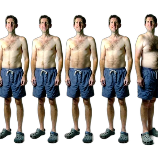 3d render, series, six, photographs transparent PNG cut-out