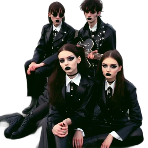 staff, jacket, hair, concept art transparent PNG cut-out