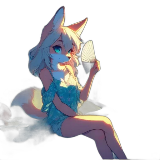 staff, flower, dress, creature transparent PNG cut-out