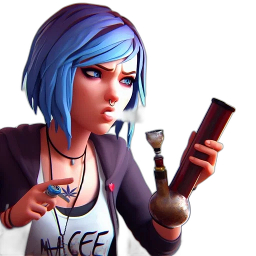 staff, concept art, cyberpunk, fantasy art transparent PNG cut-out