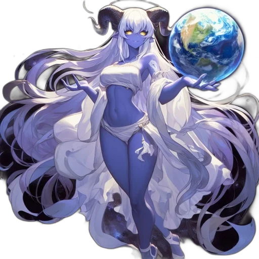 dress, staff, dragon, creature transparent PNG cut-out