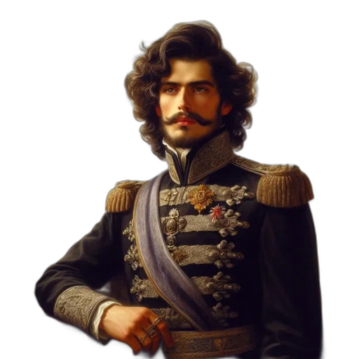 staff, crown, face, jacket transparent PNG cut-out