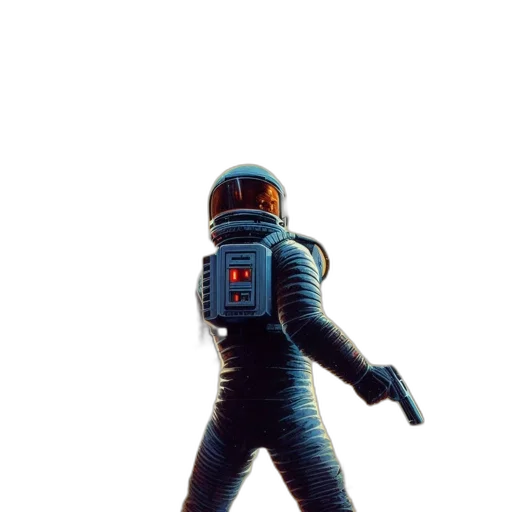 robot, staff, jacket, creature transparent PNG cut-out