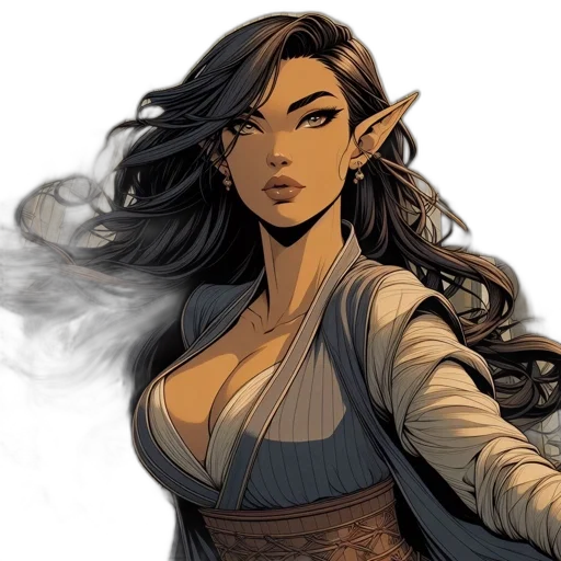 fantasy art, comic book art, concept art, photorealistic transparent PNG cut-out