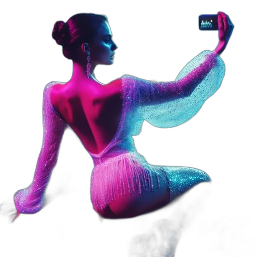 dress, robot, creature, staff transparent PNG cut-out