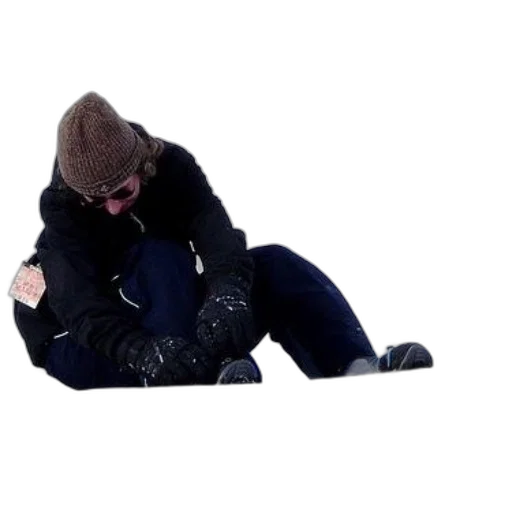 jacket, hat, staff, weapon transparent PNG cut-out