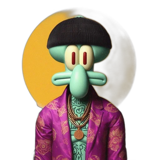 jacket, hat, staff, face transparent PNG cut-out