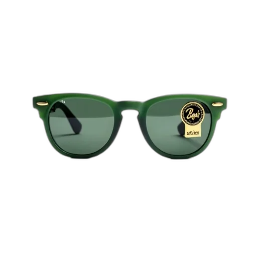 3d render, green, pair, sunglasses transparent PNG cut-out