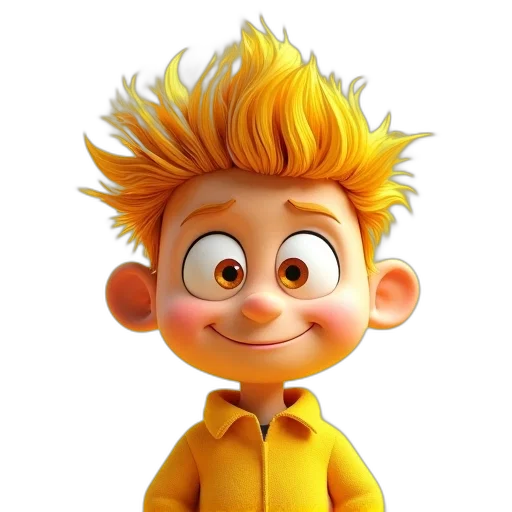 staff, face, 3d render, cartoon transparent PNG cut-out