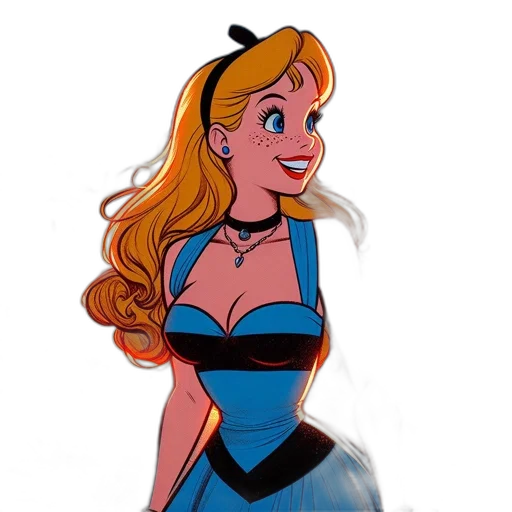 dress, crown, cartoon, comic book art transparent PNG cut-out