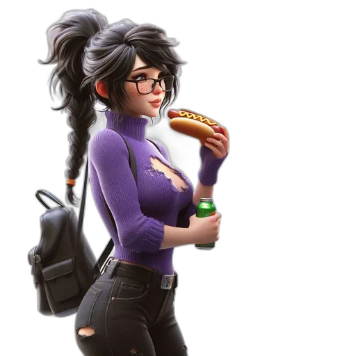 food, jacket, staff, weapon transparent PNG cut-out