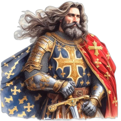 sword, crown, staff, fantasy art transparent PNG cut-out