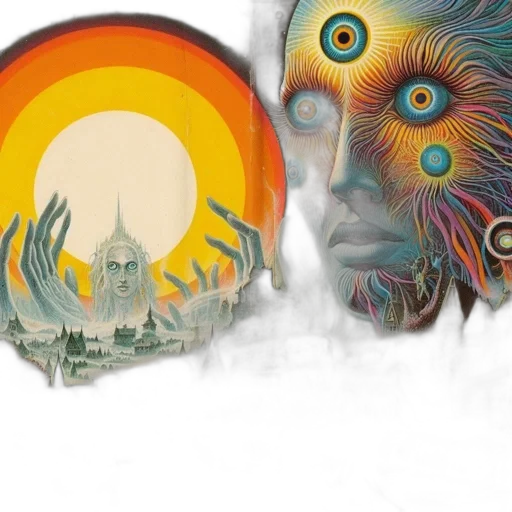 concept art, fantasy art, watercolor, outer space transparent PNG cut-out