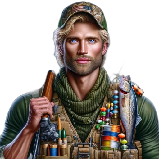 weapon, jacket, face, staff transparent PNG cut-out
