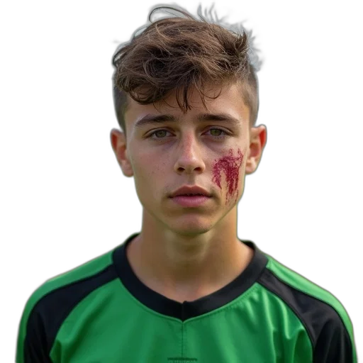 young, man, bruise, his transparent PNG cut-out