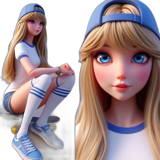 3d render, concept art, anime, photorealistic transparent PNG cut-out