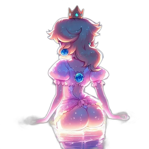 dress, crown, staff, robot transparent PNG cut-out