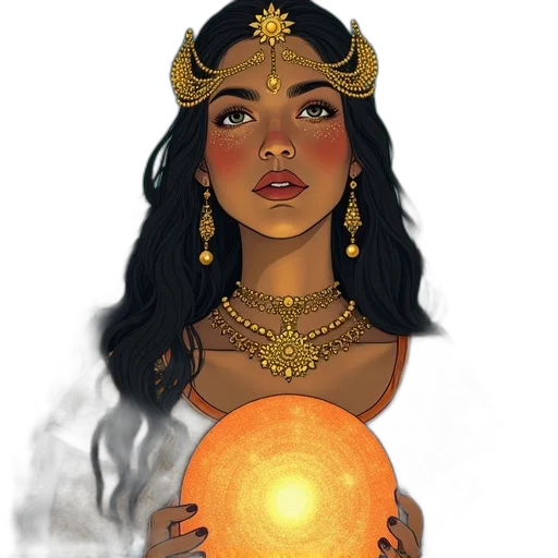 jewelry, crown, staff, face transparent PNG cut-out