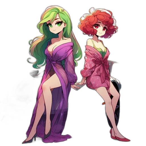 dress, concept art, pixel art, anime transparent PNG cut-out