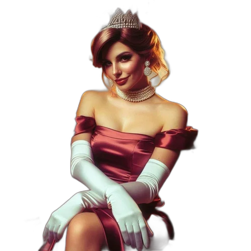 crown, dress, staff, concept art transparent PNG cut-out