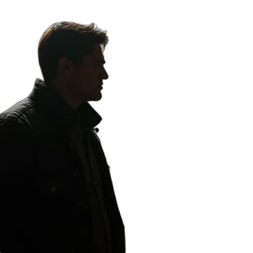 jacket, staff, face, weapon transparent PNG cut-out