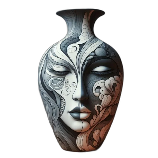 mask, bottle, face, jewelry transparent PNG cut-out