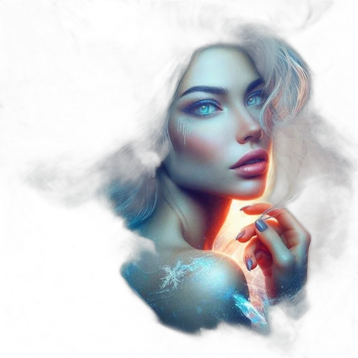 jewelry, face, photorealistic, fantasy art transparent PNG cut-out