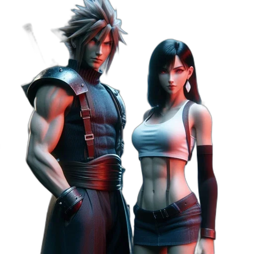 concept art, fantasy art, cyberpunk, 3d render transparent PNG cut-out