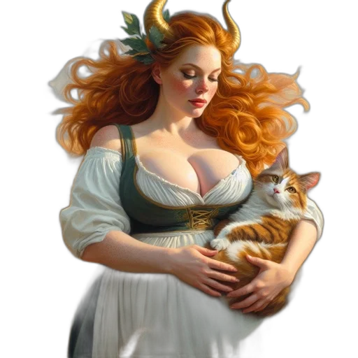dress, animal, fantasy art, photorealistic transparent PNG cut-out