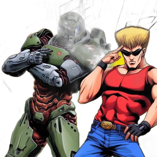 comic book art, concept art, pixel art, 3d render transparent PNG cut-out