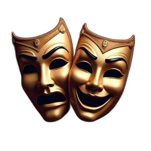 mask, face, theatre, masks transparent PNG cut-out