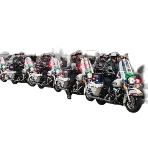 police, motorcade, officers, motorcycles transparent PNG cut-out