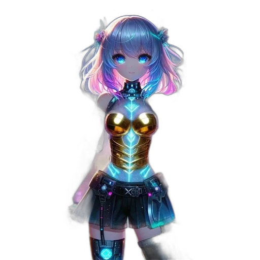 robot, dress, staff, jewelry transparent PNG cut-out