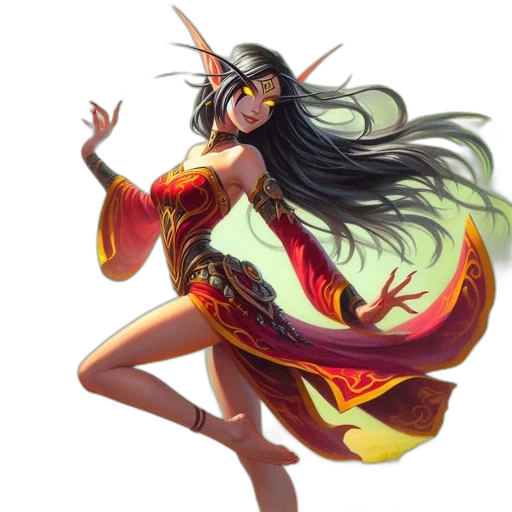 dress, dragon, fantasy art, concept art transparent PNG cut-out