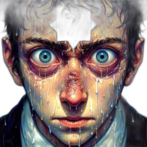 face, robot, jacket, creature transparent PNG cut-out