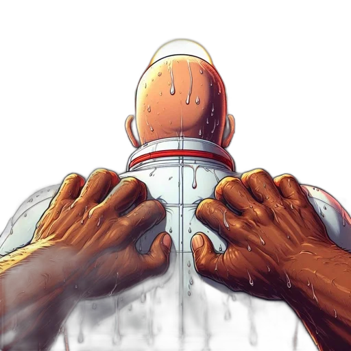 robot, jacket, mask, face transparent PNG cut-out