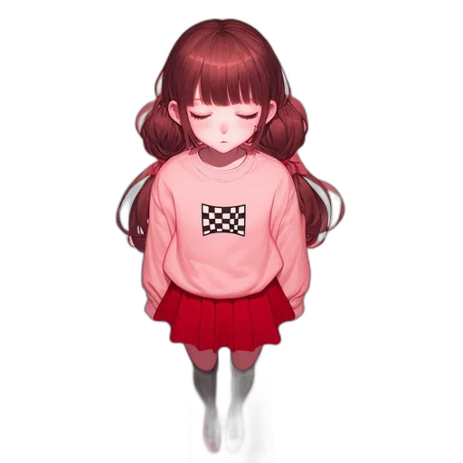 dress, jacket, hair, creature transparent PNG cut-out
