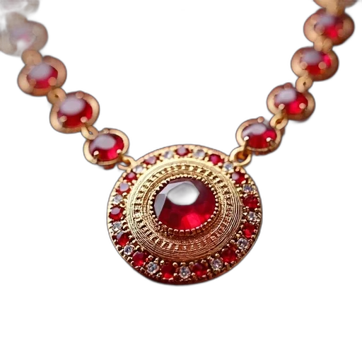 jewelry, crown, red, close-up transparent PNG cut-out