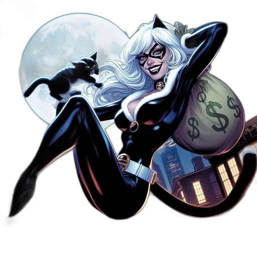 comic book art, concept art, cartoon, female transparent PNG cut-out