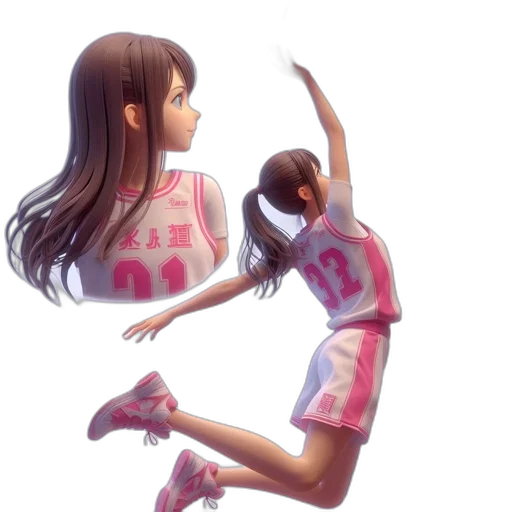 robot, dress, hair, shoes transparent PNG cut-out