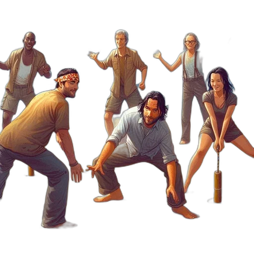 staff, concept art, comic book art, pixel art transparent PNG cut-out